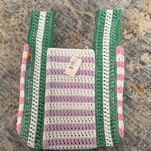 Colorful Crochet Tote Bag